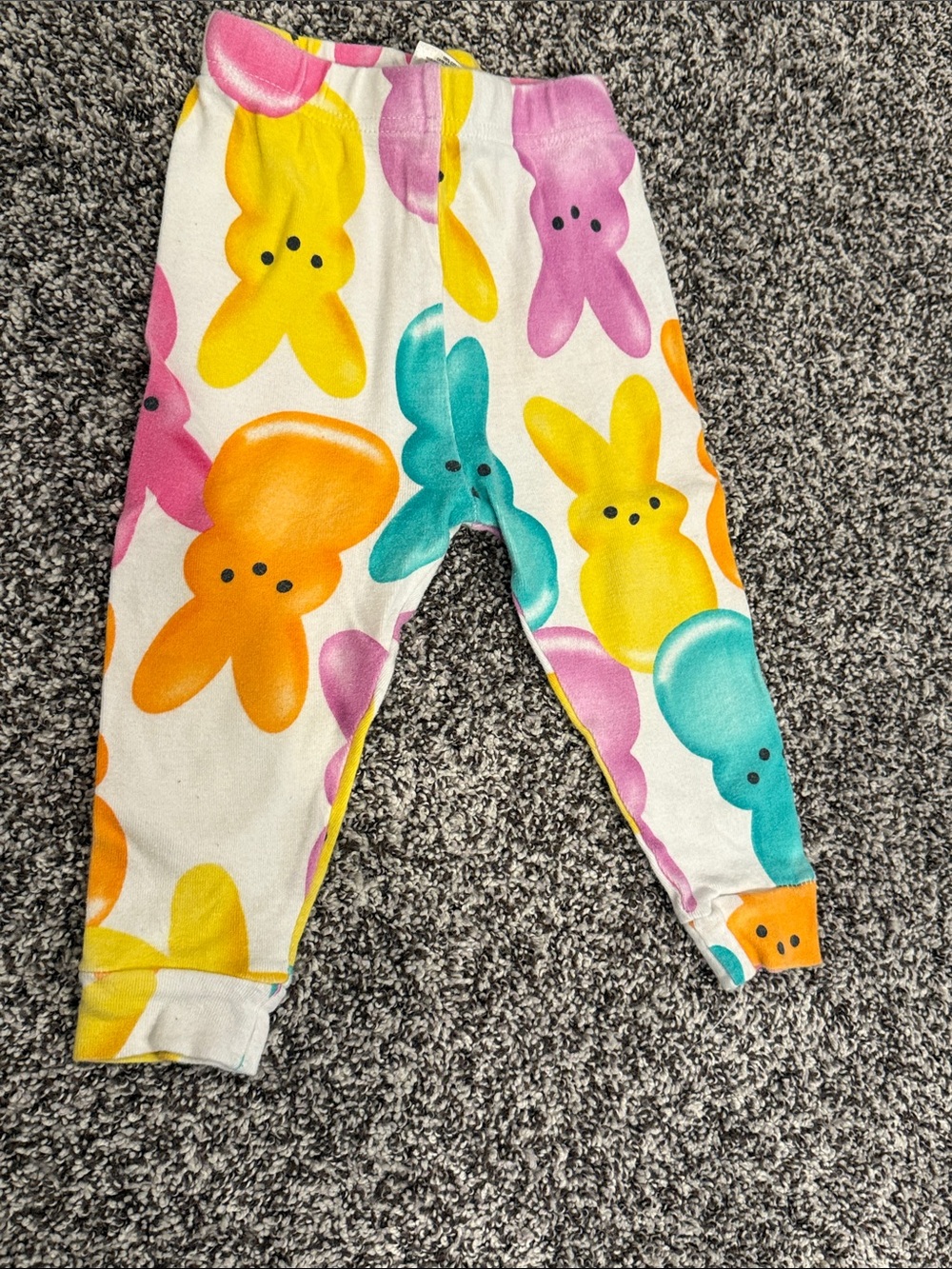 2T Peeps Multicolor Bunny Spring Easter Pajama Top & Bottom Set - Picture 3 of 4